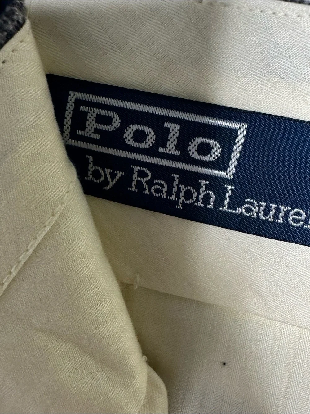 Polo Ralph Lauren NWT Mens Gray Glen Plaid Wool Cotton Flannel Pants 36x32